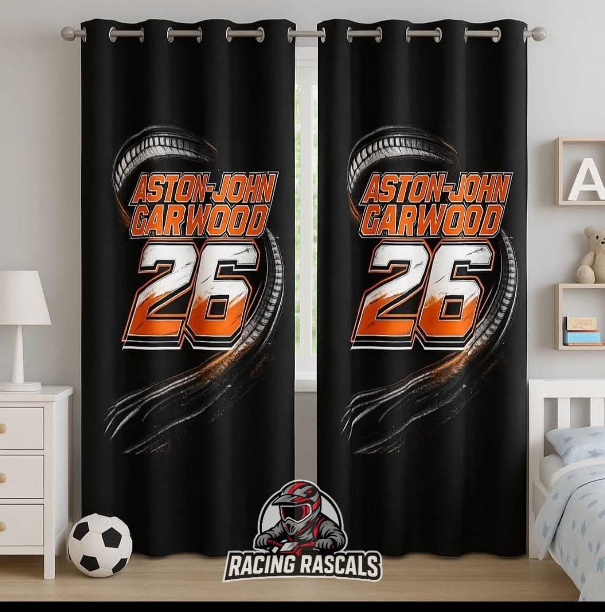 Bedroom & Décor - Custom Racing Bedroom Curtains