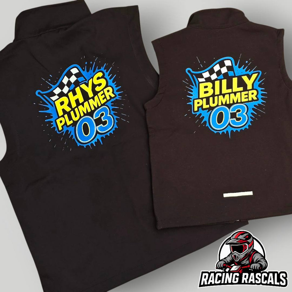 Custom Kids Softshell Gilet – Personalised Motorsport Wear