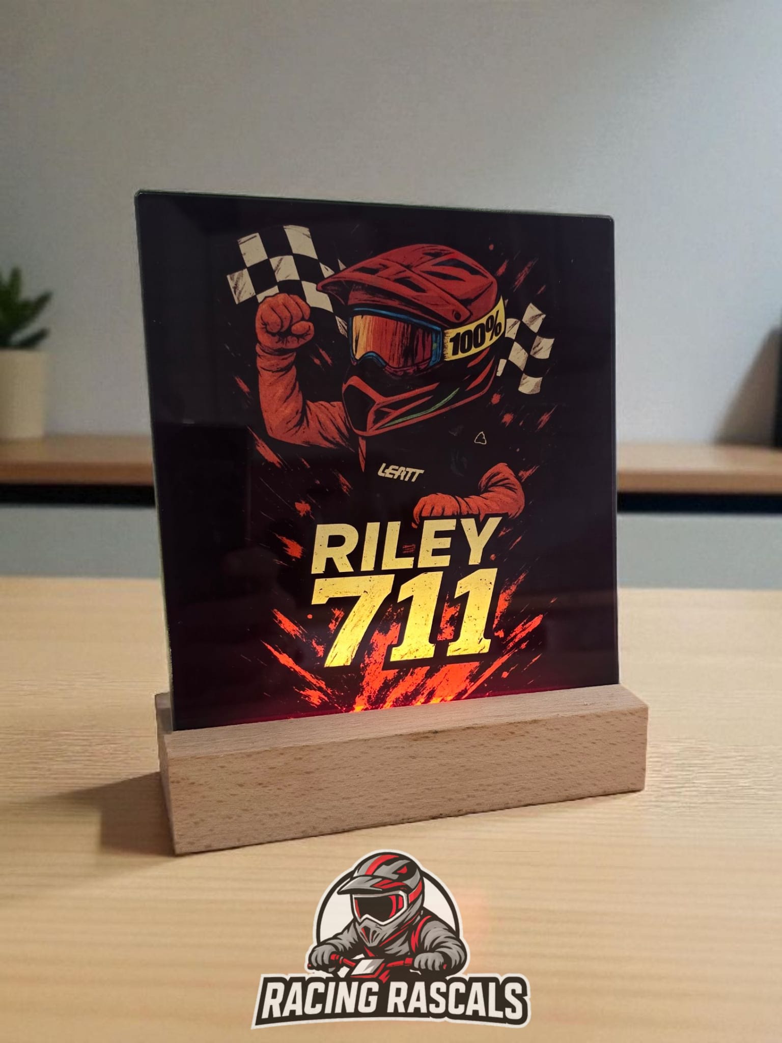 Custom Racing Rascals Night Light – Personalised Acrylic LED Lamp