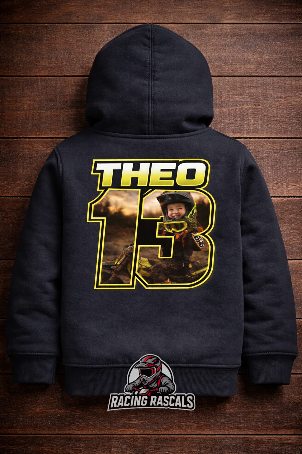 Custom Kids Photo Racing Hoodie – Bespoke Motorsport Design