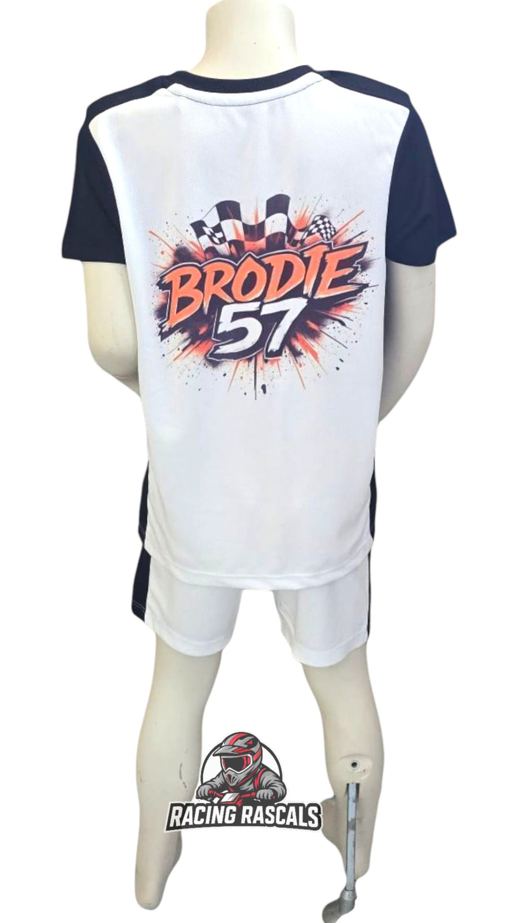 Custom Kids Racing T-Shirt & Shorts Set