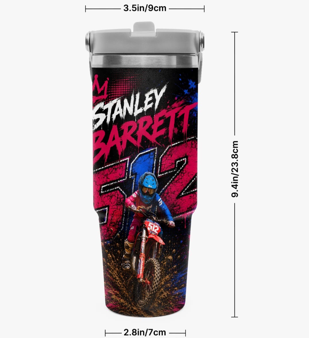 Custom Kids Racing Tumbler – Personalised Motorsport Design