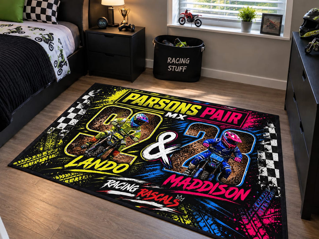 Personalised Motorsport Rug – Fully Customisable | Racing Rascals