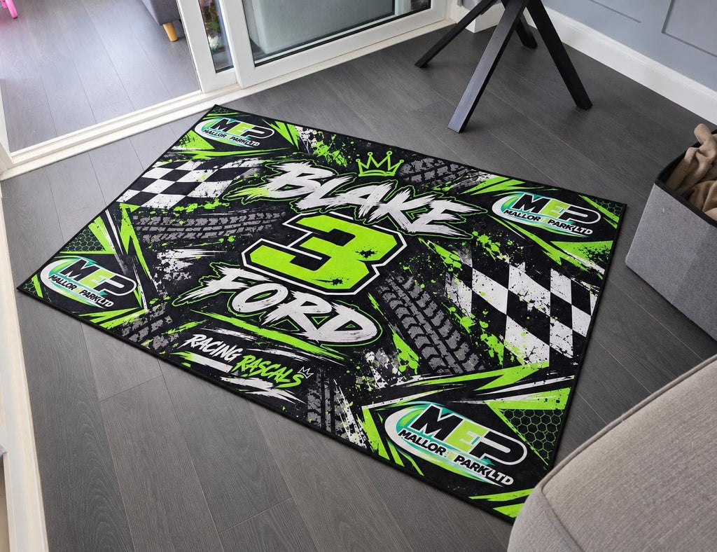 Personalised Motorsport Rug – Fully Customisable | Racing Rascals