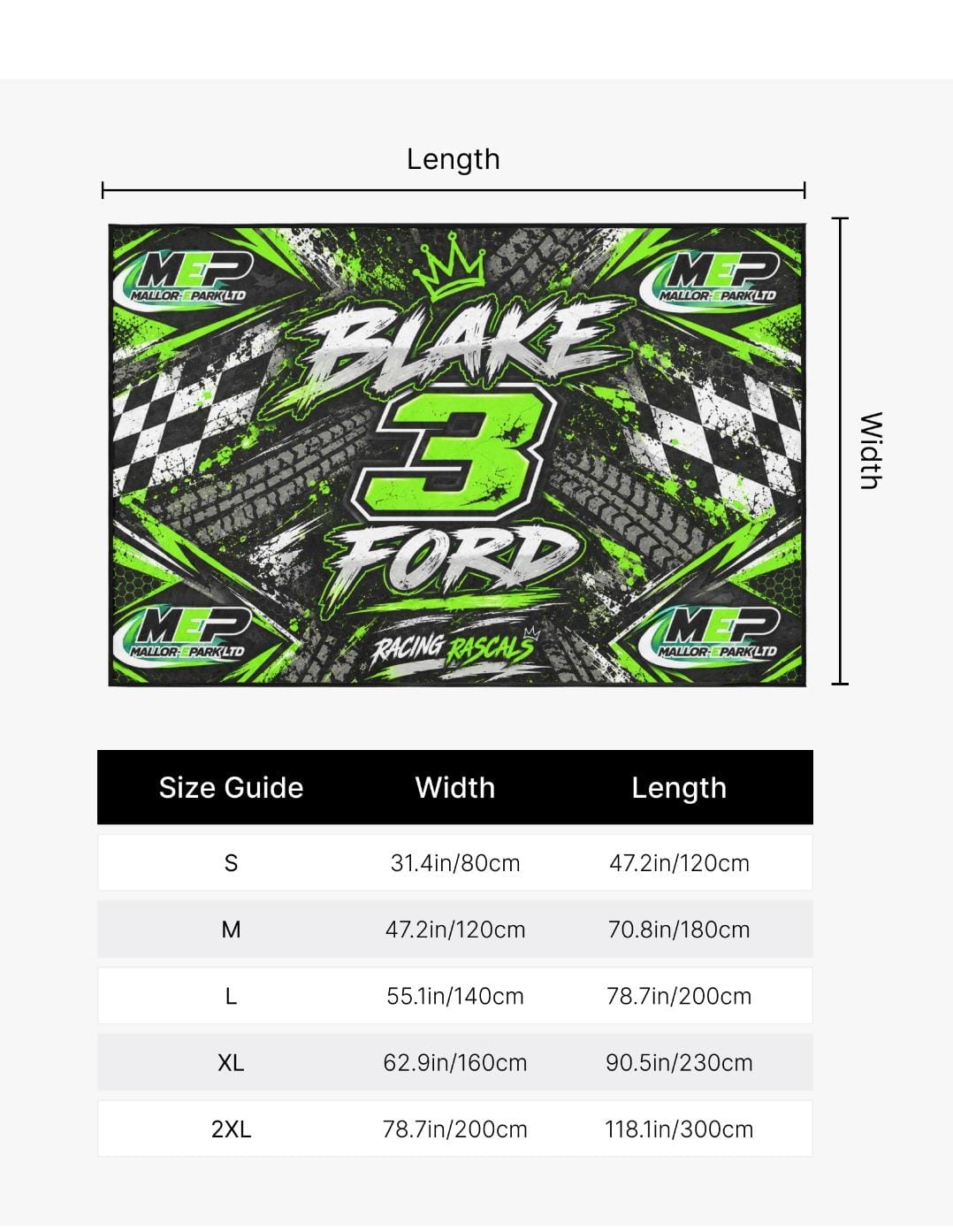 Personalised Motorsport Rug – Fully Customisable | Racing Rascals