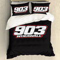 Personalised kids motocross duvet cover and pillow set with custom rider name and number