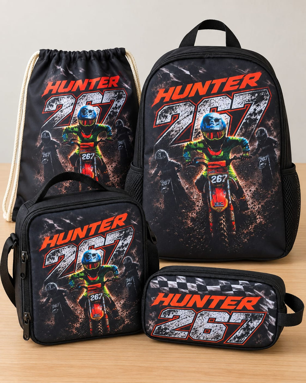 Back to School Bundle – Personalised Kids Motorsport School Set