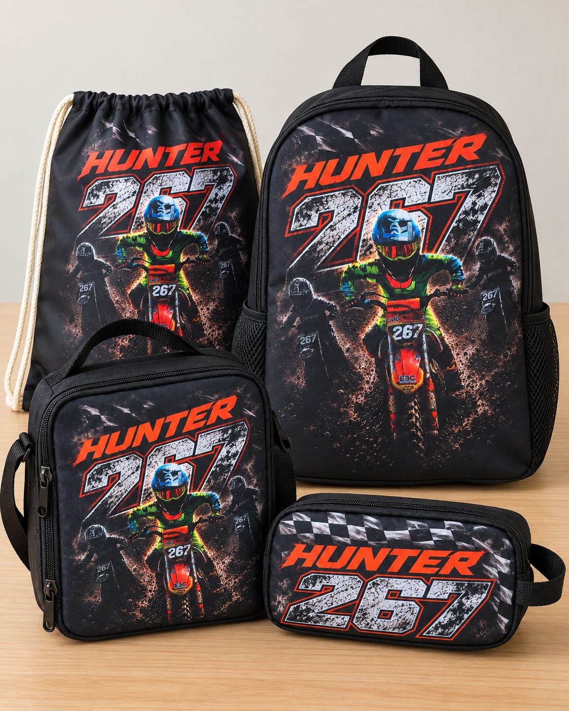 Back to School Bundle – Personalised Kids Motorsport School Set